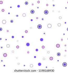 Light Pink, Blue vector seamless texture with disks. Modern abstract illustration with colorful water drops. Pattern for trendy fabric, wallpapers.