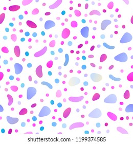 Light Pink, Blue vector seamless pattern with spheres. Abstract illustration with colored bubbles in nature style. Pattern for design of window blinds, curtains.