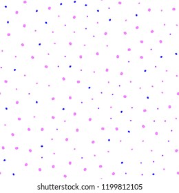 Light Pink, Blue vector seamless template with circles. Modern abstract illustration with colorful water drops. Design for textile, fabric, wallpapers.
