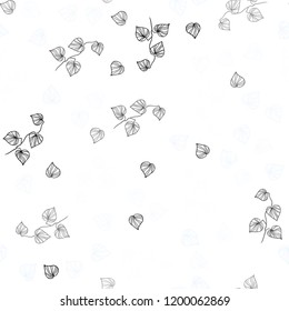 Light Pink, Blue vector seamless abstract design with leaves. Blurred decorative design in Indian style with leaves. Design for textile, fabric, wallpapers.