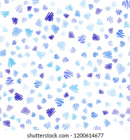 Light Pink, Blue vector seamless pattern with sharp lines. Glitter abstract illustration with colored sticks. The pattern for ad, booklets, leaflets.