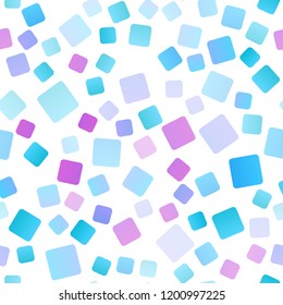 Light Pink, Blue vector seamless cover in polygonal style. Glitter abstract illustration with rectangular shapes. Best design for your ad, poster, banner.