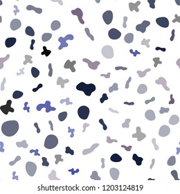 Light Pink, Blue vector seamless background with liquid shapes. Shining illustration, which consist of blurred lines, circles. A completely new memphis design for your business.