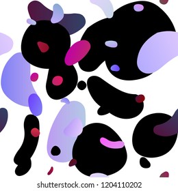 Light Pink, Blue vector seamless pattern with spheres. Colorful illustration with blurred circles in nature style. Design for textile, fabric, wallpapers.