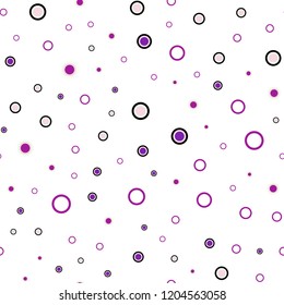 Light Pink, Blue vector seamless backdrop with dots. Illustration with set of shining colorful abstract circles. Pattern for design of window blinds, curtains.