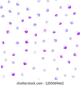 Light Pink, Blue vector seamless background with coffee, beans. Gradient abstract collection of coffee cups and beans. Pattern for ads of breakfast, lunch, dinner.