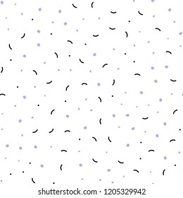 Light Pink, Blue vector seamless backdrop with dots and lines. Modern abstract colorful illustration with spheres and lines. Pattern for trendy fabric, wallpapers.