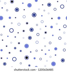 Light Pink, Blue vector seamless pattern with spheres. Abstract illustration with colored bubbles in nature style. Pattern for trendy fabric, wallpapers.