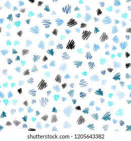 Light Pink, Blue vector seamless pattern with sharp lines. Glitter abstract illustration with colored sticks. Pattern for ads, posters, banners.