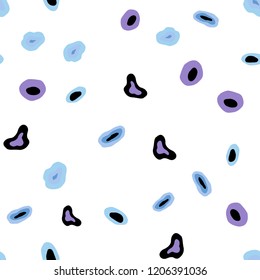 Light Pink, Blue vector seamless pattern with spheres. Illustration with set of shining colorful abstract circles. Design for textile, fabric, wallpapers.