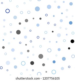 Light Pink, Blue vector seamless cover with spots. Abstract illustration with colored bubbles in nature style. Pattern for design of window blinds, curtains.