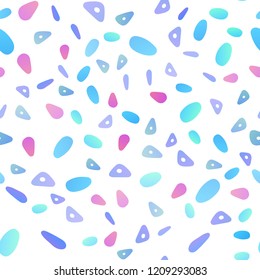 Light Pink, Blue vector seamless pattern in polygonal style with circles. Modern abstract illustration with colorful dots, lines. Pattern can be used for websites.