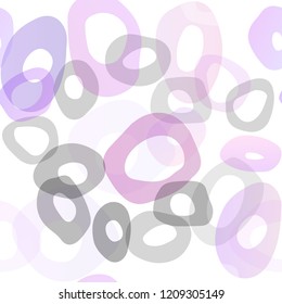 Light Pink, Blue vector seamless cover with circles. Modern abstract illustration with colorful water drops. Trendy design for wallpaper, fabric makers.