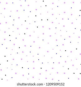 Light Pink, Blue vector seamless layout with circle shapes. Illustration with set of shining colorful abstract circles. Design for textile, fabric, wallpapers.