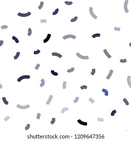 Light Pink, Blue vector seamless pattern with bent lines. Shining illustration, which consist of blurred lines, circles. A completely new template for your business design.