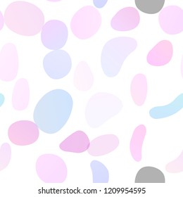 Light Pink, Blue vector seamless cover with circles. Illustration with set of shining colorful abstract circles. Template for business cards, websites.