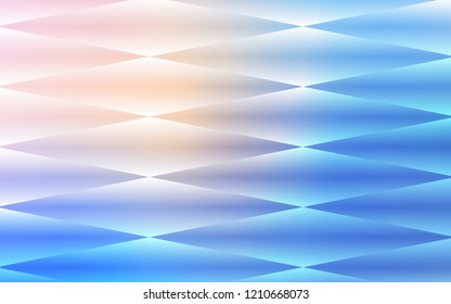 Light Pink, Blue vector seamless template with crystals, rectangles. Glitter abstract illustration with rectangular shapes. Pattern for design of window blinds, curtains.
