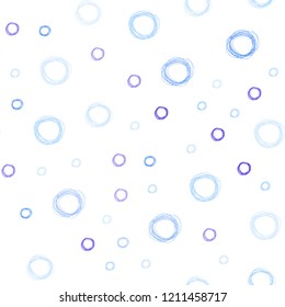 Light Pink, Blue vector seamless pattern with spheres. Modern abstract illustration with colorful water drops. Completely new template for your brand book.