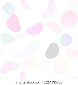 Light Pink, Blue vector seamless texture with disks. Colorful illustration with blurred circles in nature style. Template for business cards, websites.