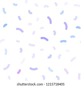 Light Pink, Blue vector seamless template with lava shapes. Shining crooked illustration in marble style. A new texture for your  ad, booklets, leaflets.
