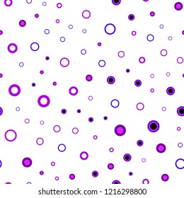 Light Pink, Blue vector seamless template with circles. Blurred decorative design in abstract style with bubbles. Trendy design for wallpaper, fabric makers.