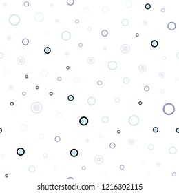 Light Pink, Blue vector seamless layout with circle shapes. Illustration with set of shining colorful abstract circles. Template for business cards, websites.