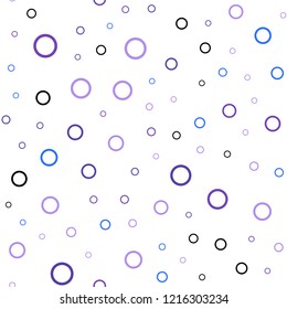 Light Pink, Blue vector seamless background with bubbles. Blurred bubbles on abstract background with colorful gradient. Pattern can be used for ads, leaflets.