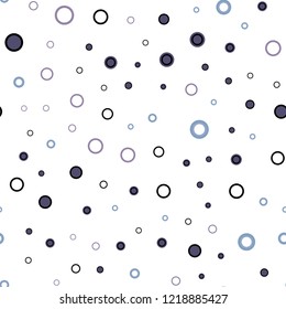 Light Pink, Blue vector seamless pattern with spheres. Blurred decorative design in abstract style with bubbles. Template for business cards, websites.