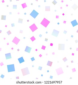 Light Pink, Blue vector seamless texture in rectangular style. Abstract gradient illustration with rectangles. Smart design for your business advert.