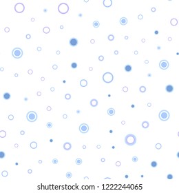 Light Pink, Blue vector seamless background with bubbles. Blurred decorative design in abstract style with bubbles. Trendy design for wallpaper, fabric makers.