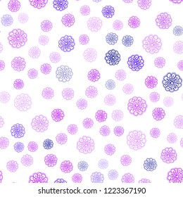 Light Pink, Blue vector seamless natural abstract pattern. flowers on elegant natural pattern with gradient. Brand-new style for your business design.