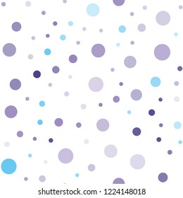 Light Pink, Blue vector seamless cover with spots. Blurred bubbles on abstract background with colorful gradient. Pattern for design of fabric, wallpapers.