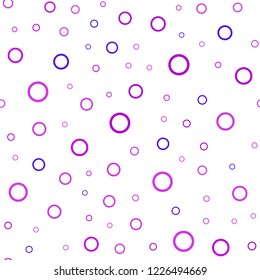 Light Pink, Blue vector seamless layout with circle shapes. Abstract illustration with colored bubbles in nature style. Pattern can be used as texture of wallpapers.