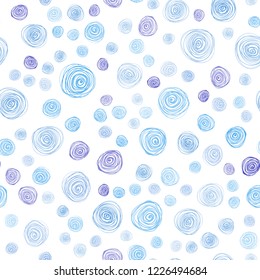 Light Pink, Blue vector seamless doodle bright layout. Flowers on blurred abstract background with gradient. Pattern for heads of websites and designs.