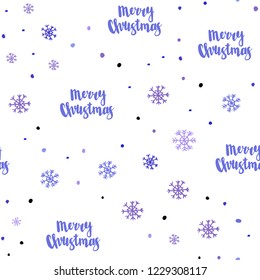 Light Pink, Blue vector seamless cover with beautiful snowflakes. Colorful snowflakes with gradient on abstract background. Design for textile, fabric, wallpapers.