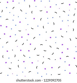Light Pink, Blue vector seamless pattern with spheres, triangles. Decorative design in abstract style with triangle structure. Pattern for design of window blinds, curtains.
