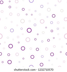 Light Pink, Blue vector seamless layout with circle shapes. Blurred decorative design in abstract style with bubbles. Pattern can be used for beautiful websites.