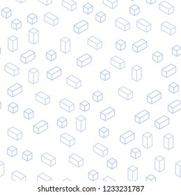 Light Pink, Blue vector seamless, isometric background with rectangles. Abstract gradient illustration with rectangles. Texture for window blinds, curtains.