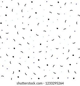 Light Pink, Blue vector seamless background with bubbles, lines. Illustration with set of colorful abstract circles and lines. Template for business cards, websites.