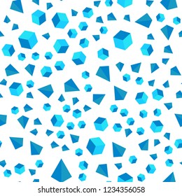 Light Pink, Blue vector seamless, isometric background with triangles, cubes. Illustration with colorful triangles, rectangles. Pattern for trendy fabric, wallpapers.