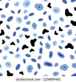 Light Pink, Blue vector seamless cover with spots. Illustration with set of shining colorful abstract circles. Pattern for design of fabric, wallpapers.