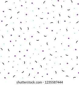 Light Pink, Blue vector seamless pattern with spheres, triangles. Decorative design in abstract style with triangle structure. Trendy design for wallpaper, fabric makers.