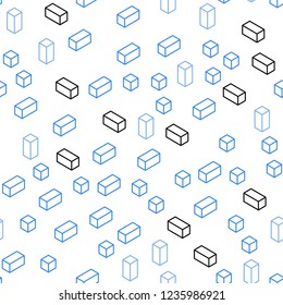 Light Pink, Blue vector seamless, isometric cover in polygonal style. Modern abstract illustration with colorful rectangles. Template for business cards, websites.
