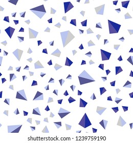 Light Pink, Blue vector seamless, isometric background with triangles. Decorative design in abstract style with triangles. Design for textile, fabric, wallpapers.