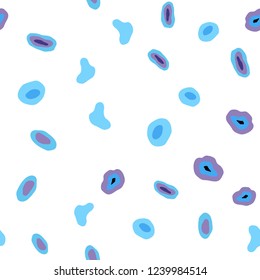 Light Pink, Blue vector seamless cover with spots. Beautiful colored illustration with blurred circles in nature style. Template for business cards, websites.