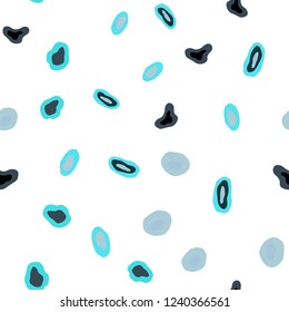 Light Pink, Blue vector seamless cover with spots. Glitter abstract illustration with blurred drops of rain. Pattern for design of window blinds, curtains.