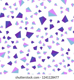 Light Pink, Blue vector seamless, isometric texture with triangular style. Illustration with set of colorful triangles. Design for wallpaper, fabric makers.