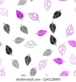 Light Pink, Blue vector seamless abstract backdrop with leaves. An elegant bright illustration with leaves in Natural style. Design for textile, fabric, wallpapers.