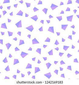 Light Pink, Blue vector seamless, isometric template with crystals, triangles. Beautiful illustration with triangles in nature style. Pattern for trendy fabric, wallpapers.