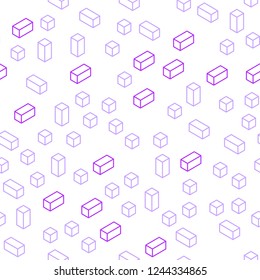 Light Pink, Blue vector seamless, isometric texture in rectangular style. Abstract gradient illustration with rectangles. Design for textile, fabric, wallpapers.